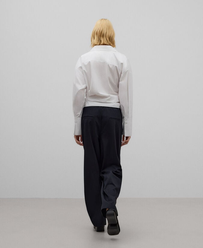 Adolfo Dominguez Camisa Cruzada En Algodón Mujer