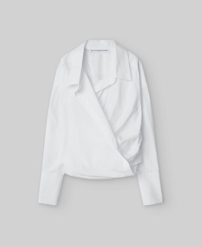 Adolfo Dominguez Camisa Cruzada En Algodón Mujer