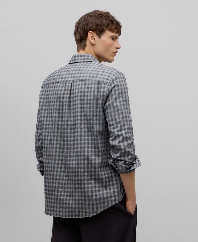 Adolfo Dominguez Camisa Cuadros Franela Hombre