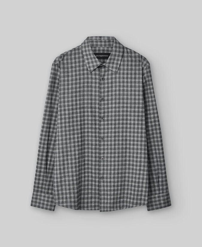 Adolfo Dominguez Camisa Cuadros Franela Hombre