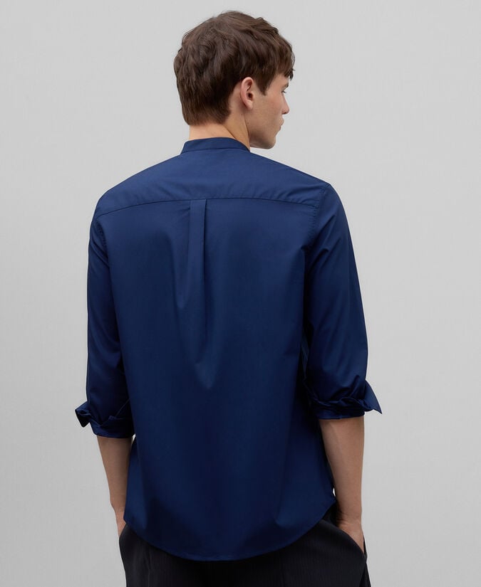 Adolfo Dominguez Camisa Cuello Mao Popelín Hombre