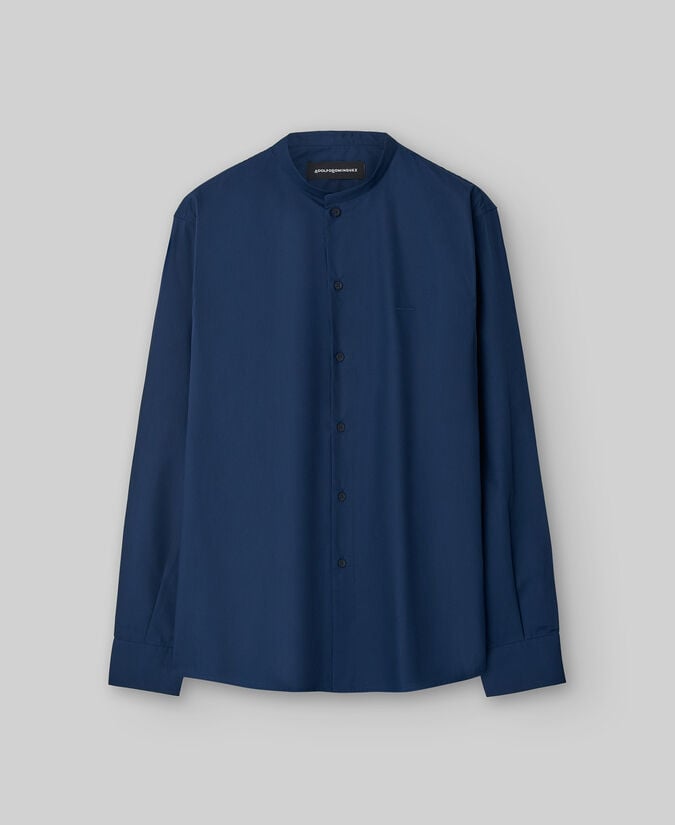 Adolfo Dominguez Camisa Cuello Mao Popelín Hombre