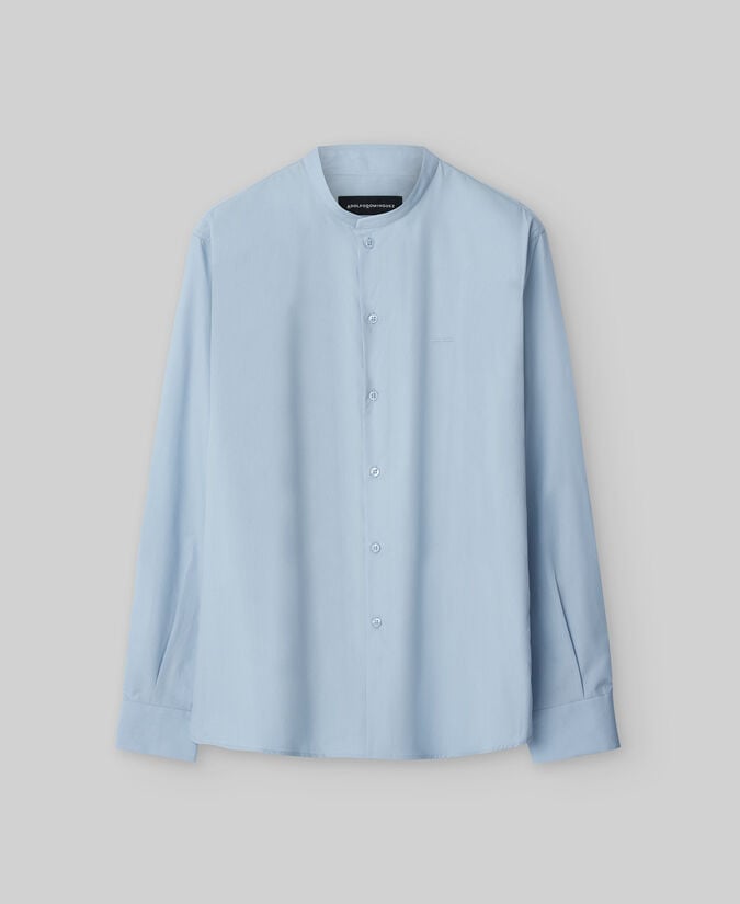 Adolfo Dominguez Camisa Cuello Mao Popelín Hombre