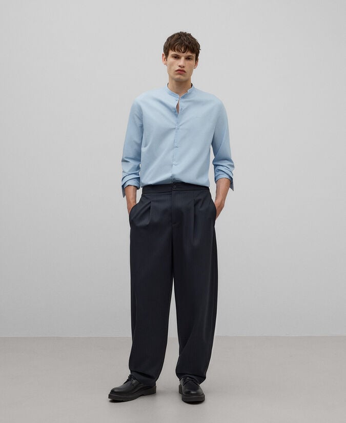 Adolfo dominguez Camisa cuello mao popelín hombre