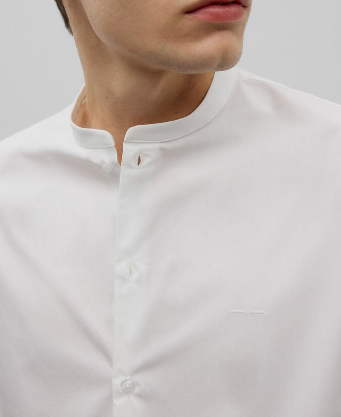 Adolfo Dominguez Camisa Cuello Mao Popelín Hombre