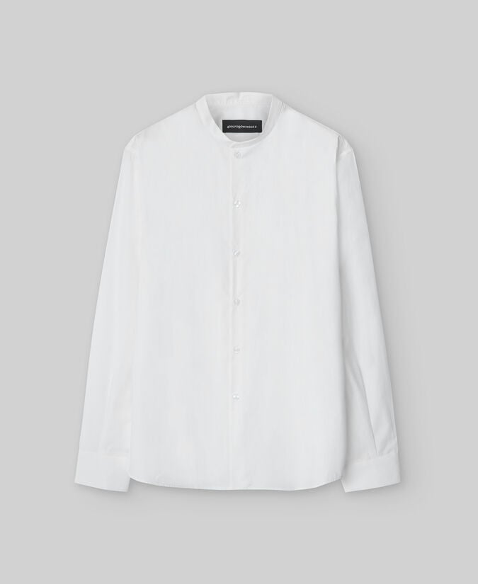 Adolfo Dominguez Camisa Cuello Mao Popelín Hombre