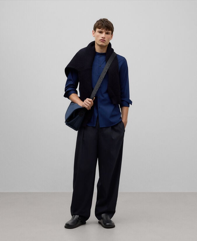 Adolfo dominguez Camisa cuello mao popelín hombre