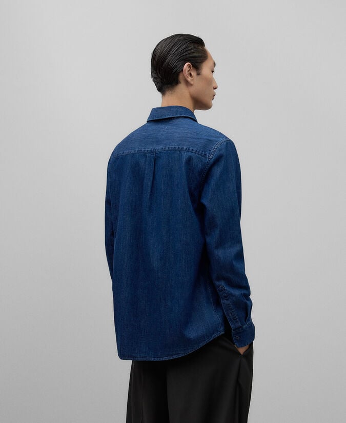 Adolfo Dominguez Camisa En Denim De Algodón Hombre