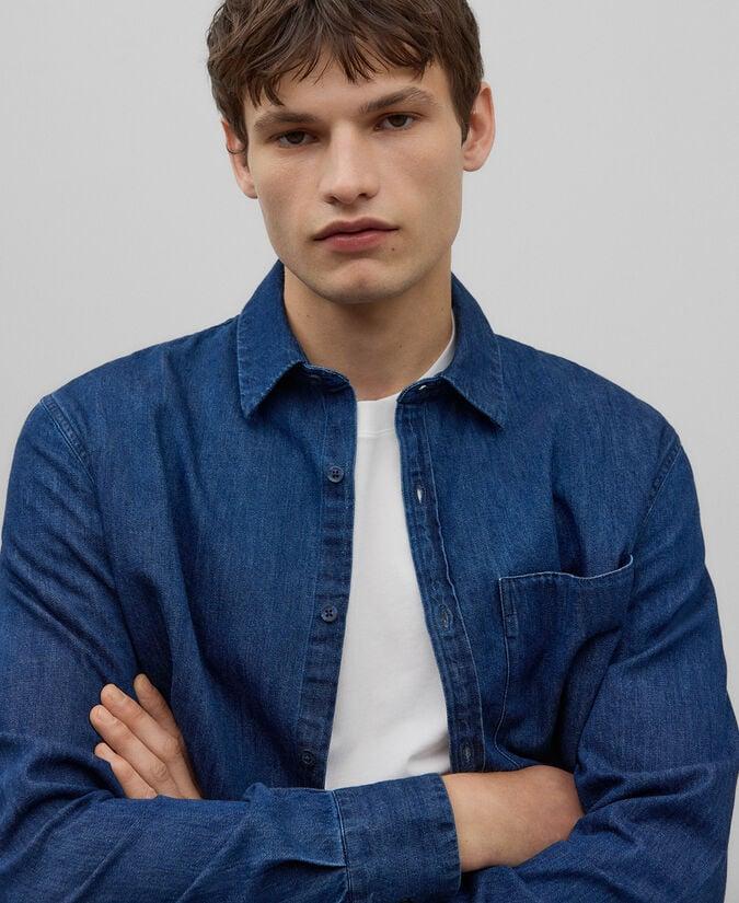 Adolfo Dominguez Camisa En Denim De Algodón Hombre