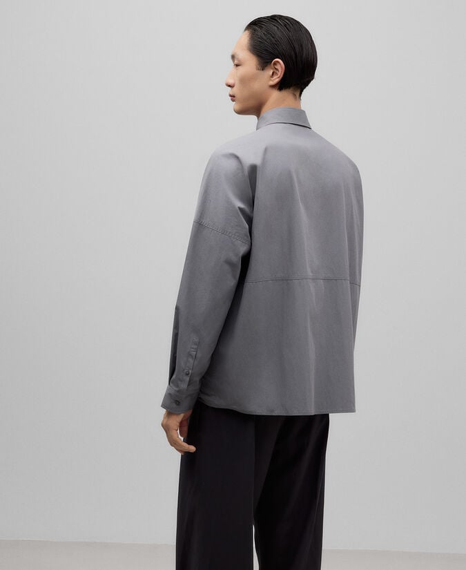 Adolfo Dominguez Camisa Gris Marengo Hombre