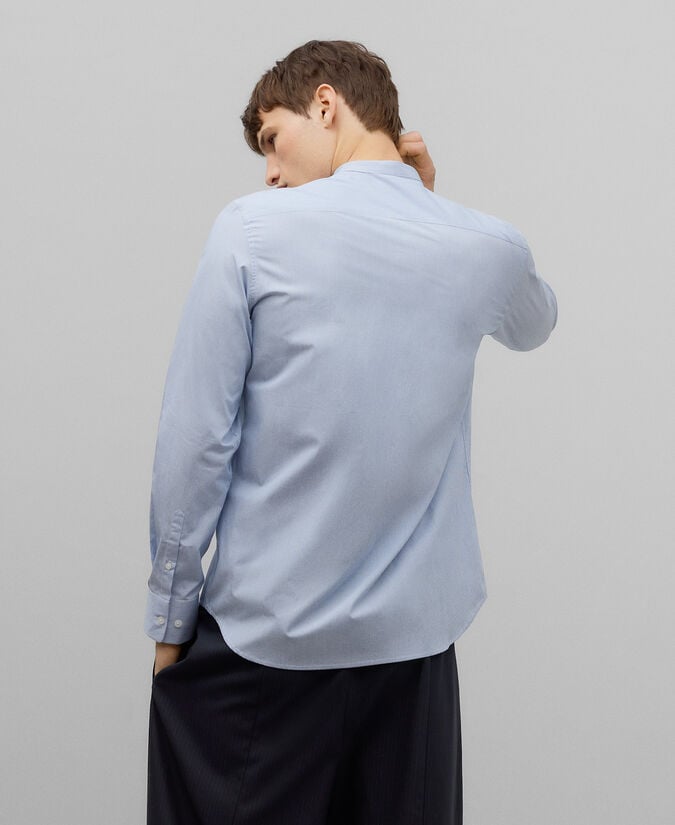 Adolfo Dominguez Camisa Rayas Cuello Mao Hombre