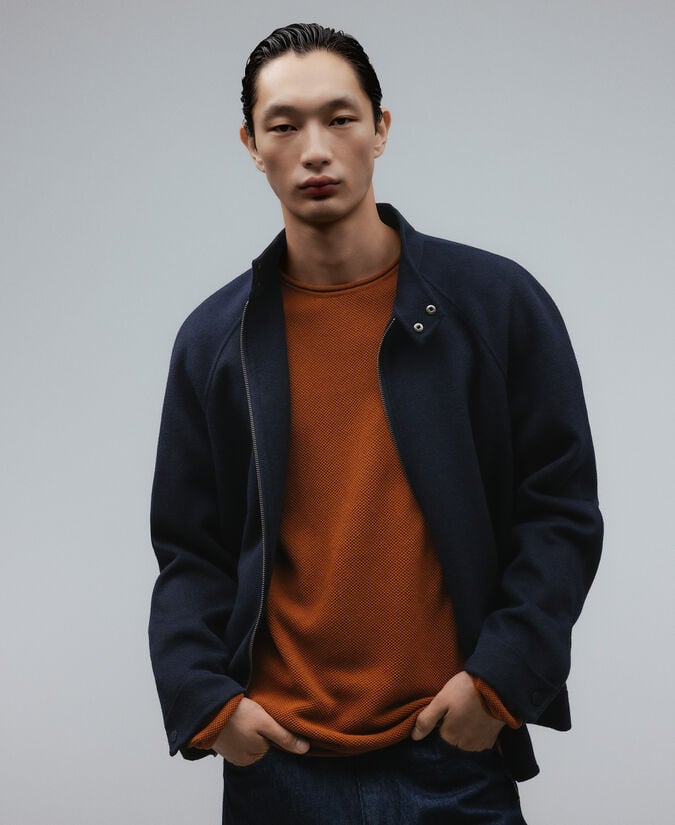 Adolfo Dominguez Camiseta Punto Estructura Hombre