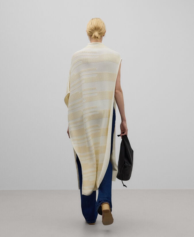 Adolfo Dominguez Capa Asimétrica Jacquard Mujer