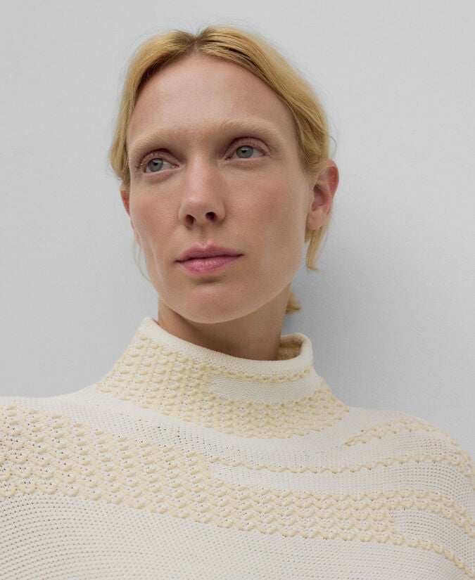 Adolfo Dominguez Capa Asimétrica Jacquard Mujer