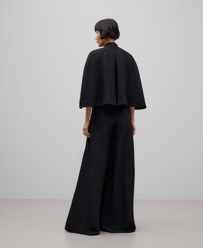 Adolfo Dominguez Capelina Cruzada Negra Mujer