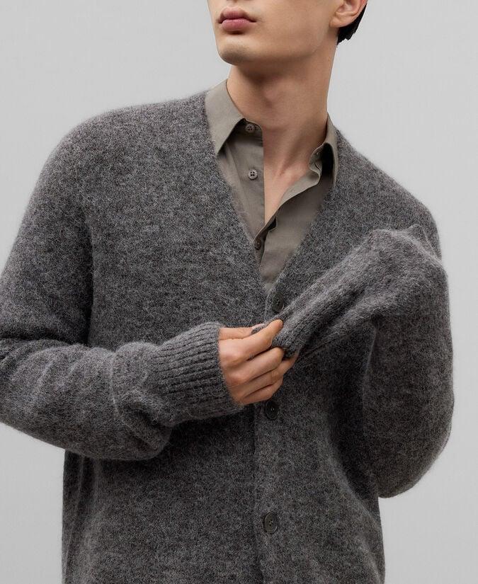 Adolfo Dominguez Cárdigan Punto Con Alpaca Hombre