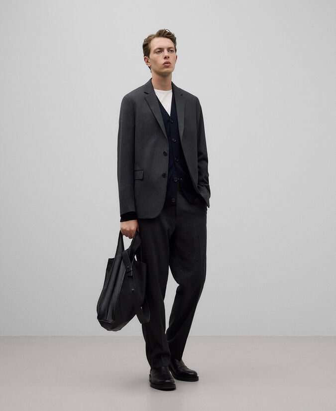 Adolfo dominguez Cárdigan punto con alpaca hombre