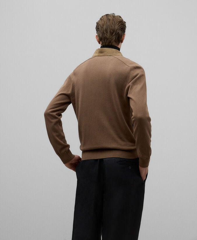 Adolfo Dominguez Cárdigan Punto Y Antelina Hombre