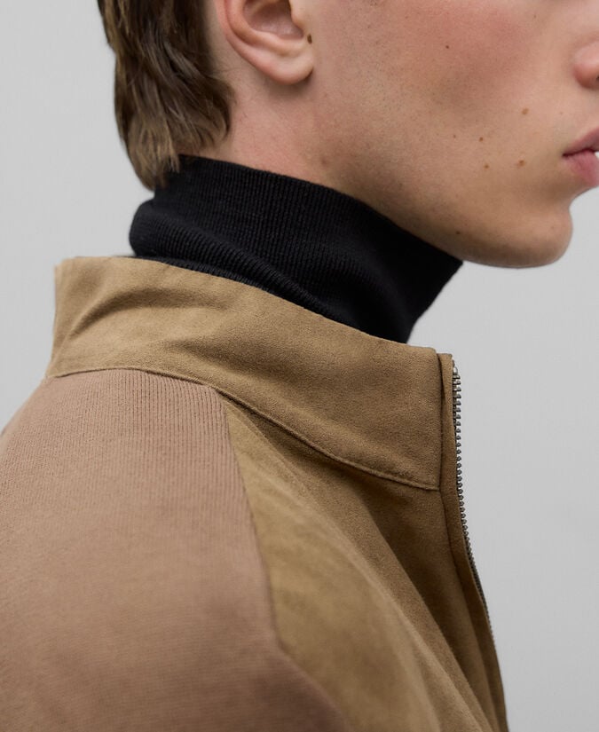 Adolfo Dominguez Cárdigan Punto Y Antelina Hombre