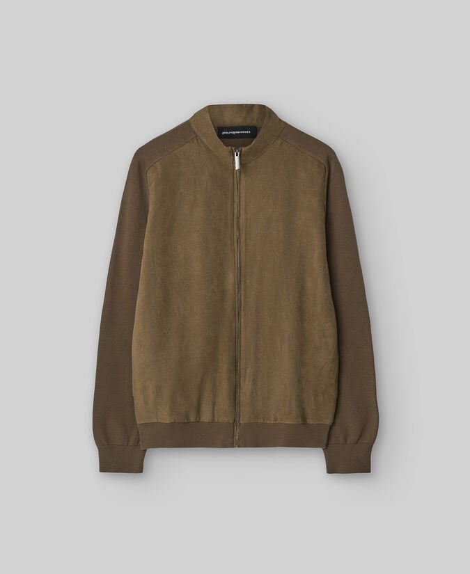 Adolfo Dominguez Cárdigan Punto Y Antelina Hombre