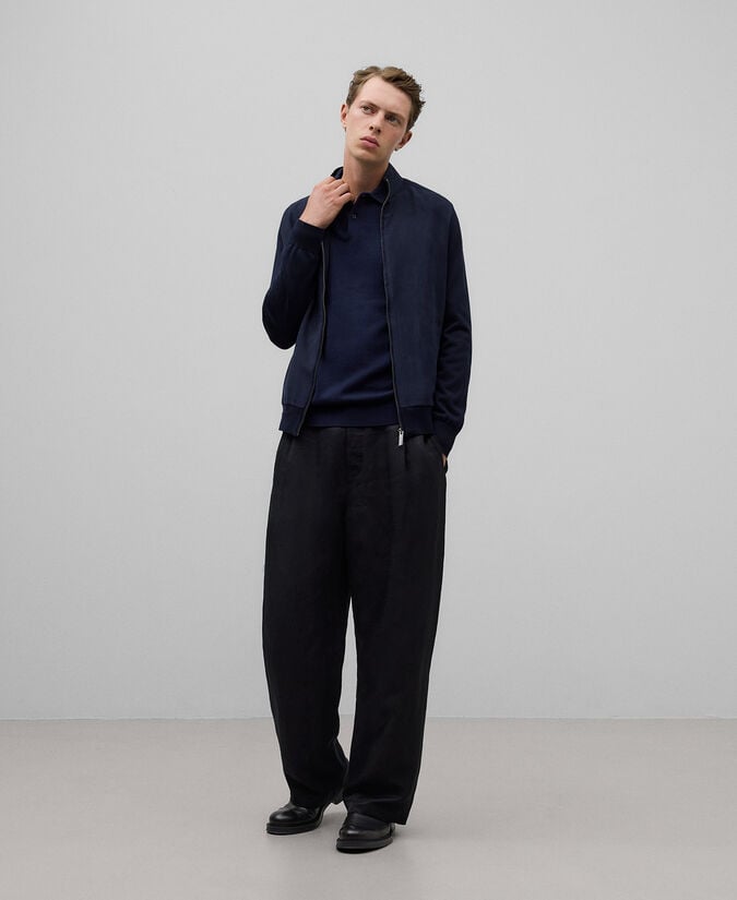 Adolfo dominguez Cárdigan punto y antelina hombre