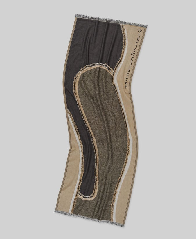 Adolfo dominguez Chal estampado desflecado mujer