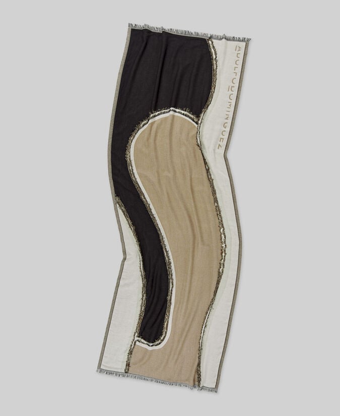 Adolfo dominguez Chal estampado desflecado mujer