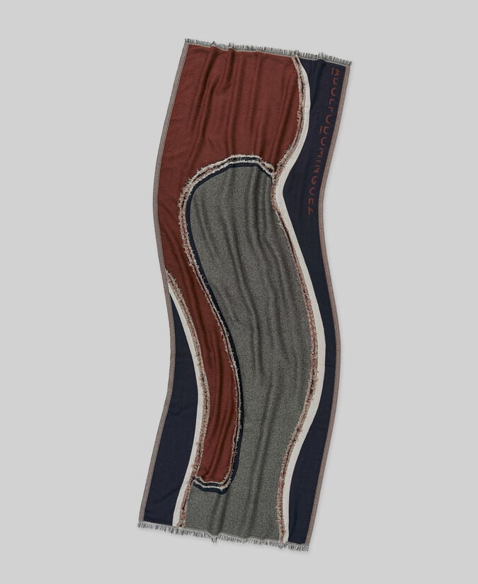 Adolfo dominguez Chal estampado desflecado mujer