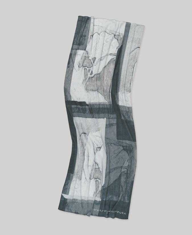 Adolfo dominguez Chal estampado jarrón mujer