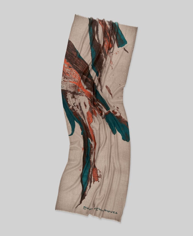 Adolfo dominguez Chal estampado lana merino mujer