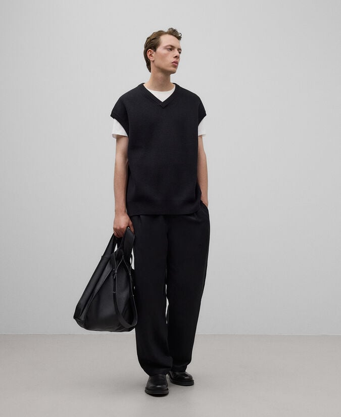 Adolfo dominguez Chaleco punto negro hombre