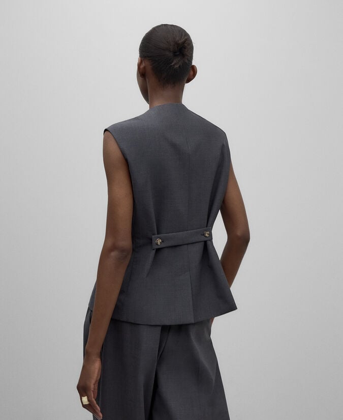 Adolfo Dominguez Chaleco Sastre Mujer