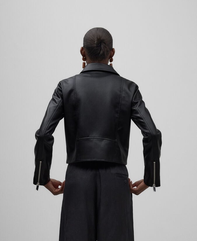 Adolfo Dominguez Chaqueta Biker Piel No Piel Mujer