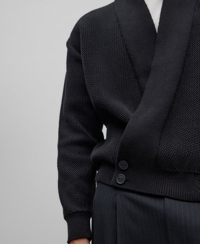 Adolfo Dominguez Chaqueta Cruzada En Punto Hombre