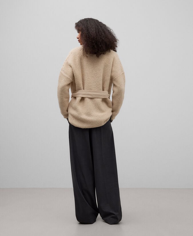 Adolfo Dominguez Chaqueta Cruzada Punto Rizo Mujer