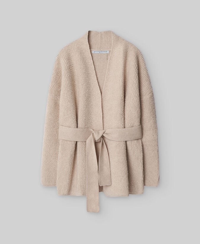 Adolfo Dominguez Chaqueta Cruzada Punto Rizo Mujer