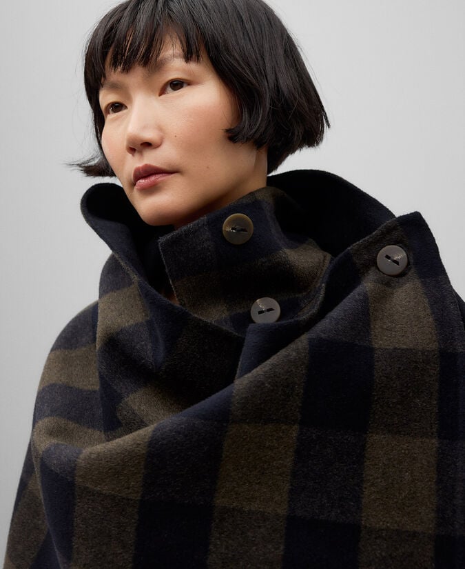 Adolfo Dominguez Chaqueta Doble Faz Cuadros Mujer