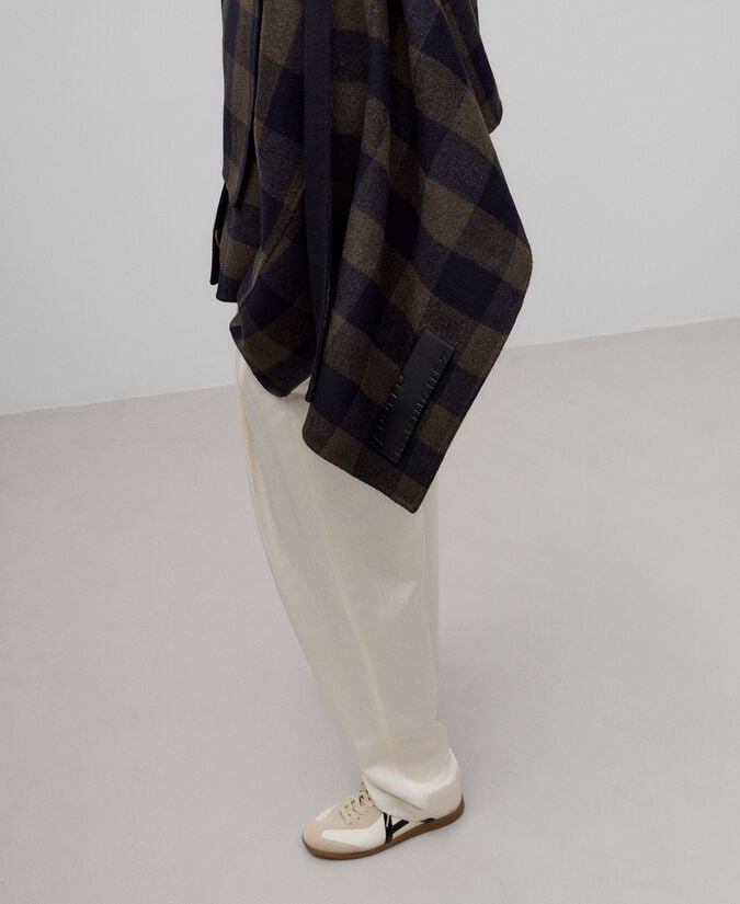 Adolfo Dominguez Chaqueta Doble Faz Cuadros Mujer