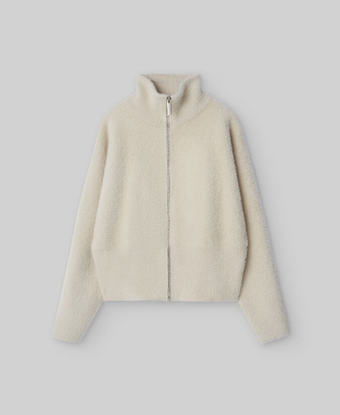 Adolfo Dominguez Chaqueta Punto Efecto Pelo Mujer