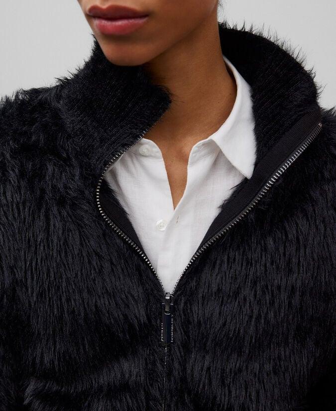 Adolfo Dominguez Chaqueta Punto Efecto Pelo Mujer