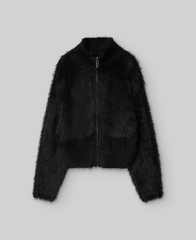 Adolfo Dominguez Chaqueta Punto Efecto Pelo Mujer