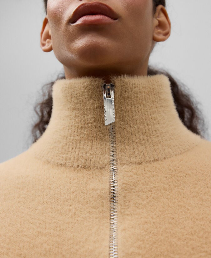 Adolfo Dominguez Chaqueta Punto Efecto Pelo Mujer