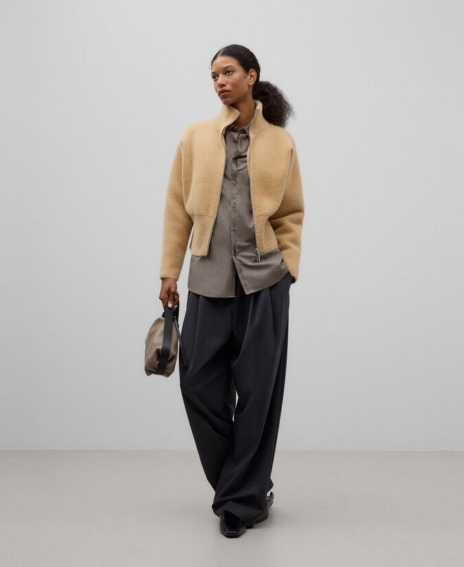 Adolfo dominguez Chaqueta punto efecto pelo mujer