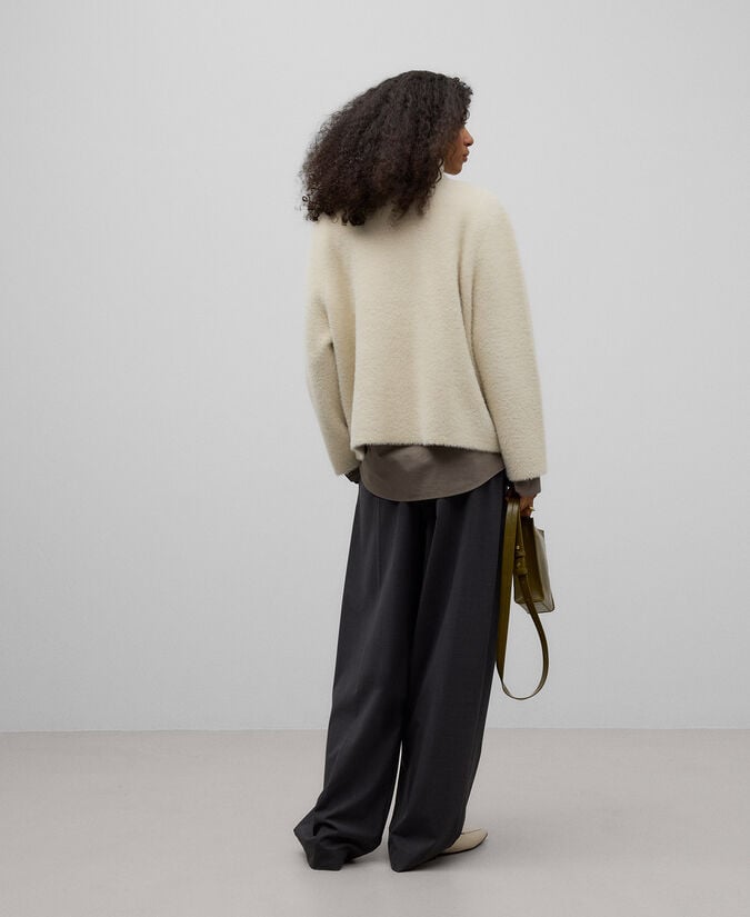 Adolfo Dominguez Chaqueta Punto Efecto Pelo Mujer