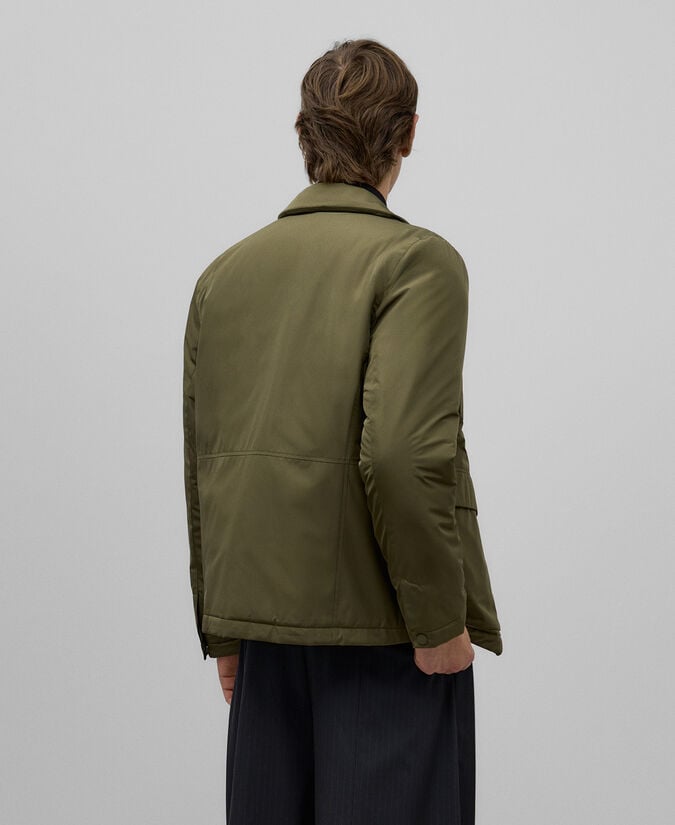 Adolfo Dominguez Chaquetón Acolchado Caqui Hombre