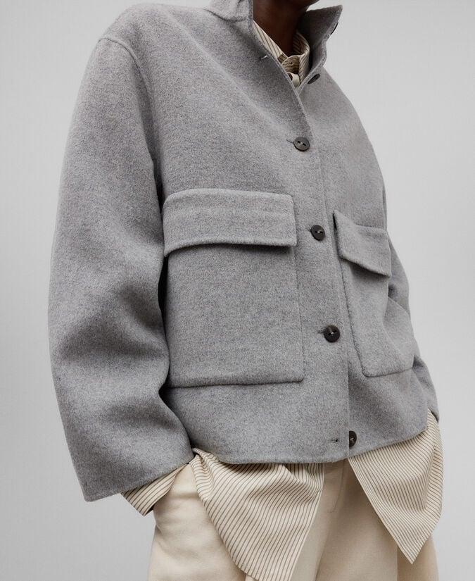 Adolfo Dominguez Chaquetón Gris Marengo Mujer