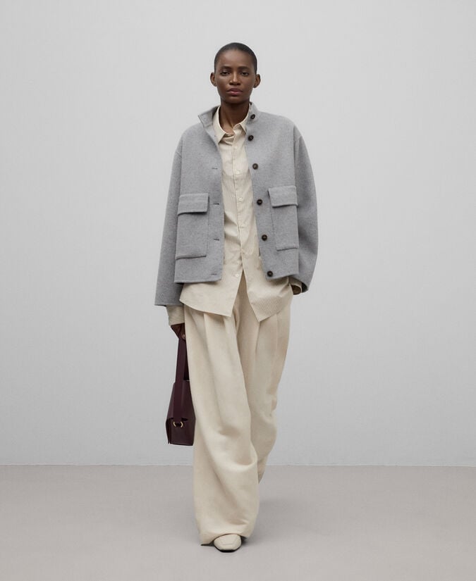 Adolfo dominguez Chaquetón gris marengo mujer