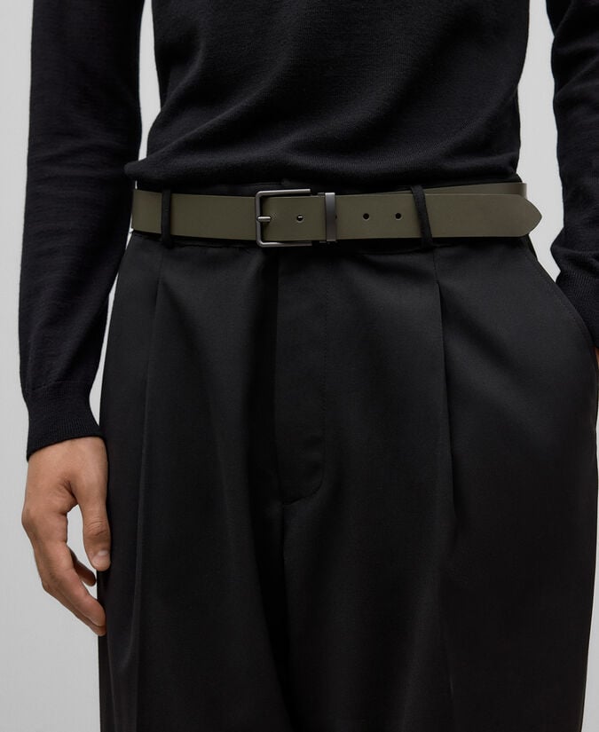 Adolfo Dominguez Cinturón Piel Logotipado Hombre