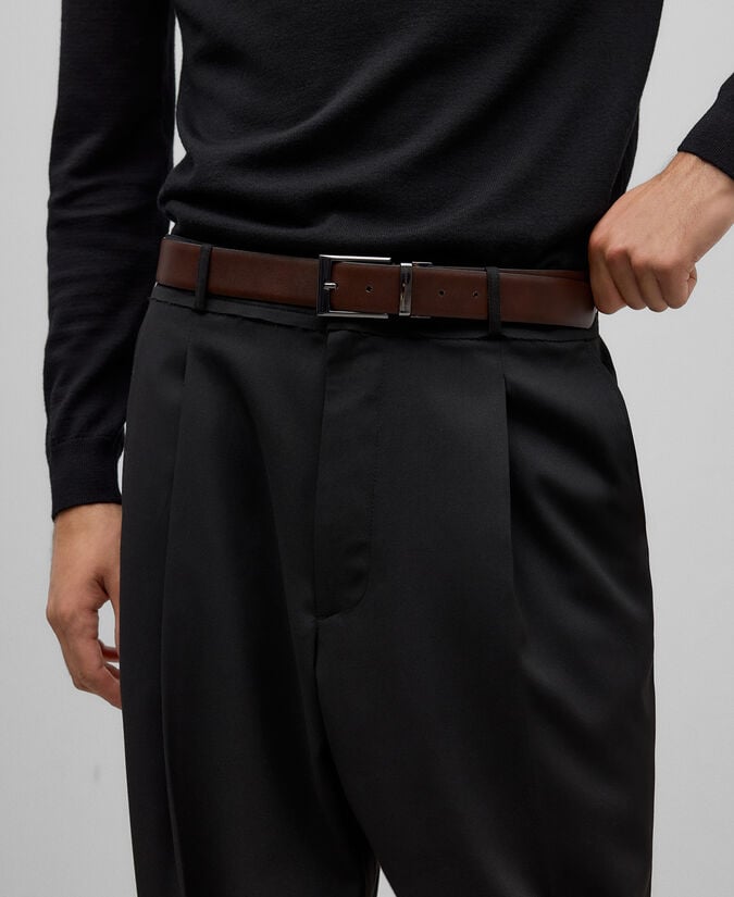 Adolfo Dominguez Cinturón Reversible Piel Hombre