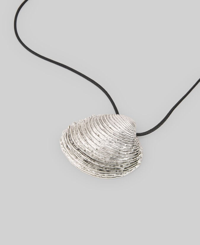 Adolfo dominguez Collar concha plateada mujer